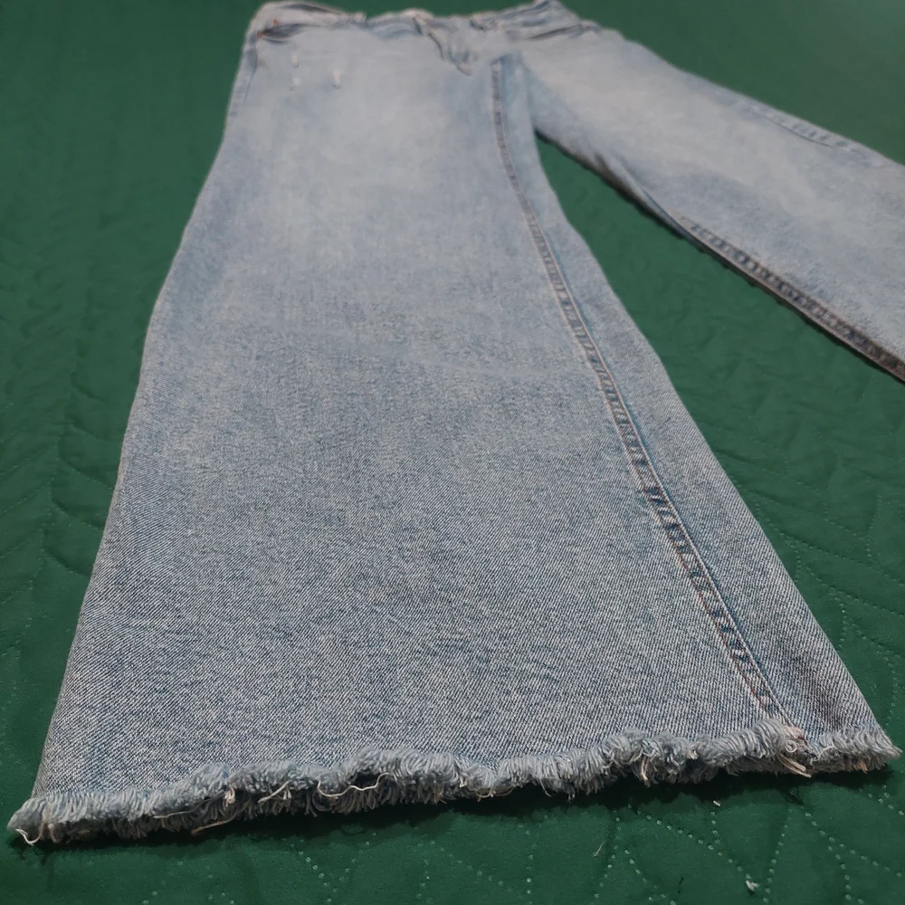 Fashion Nova Light Blue Flare Jeans - Picture 6 of 8